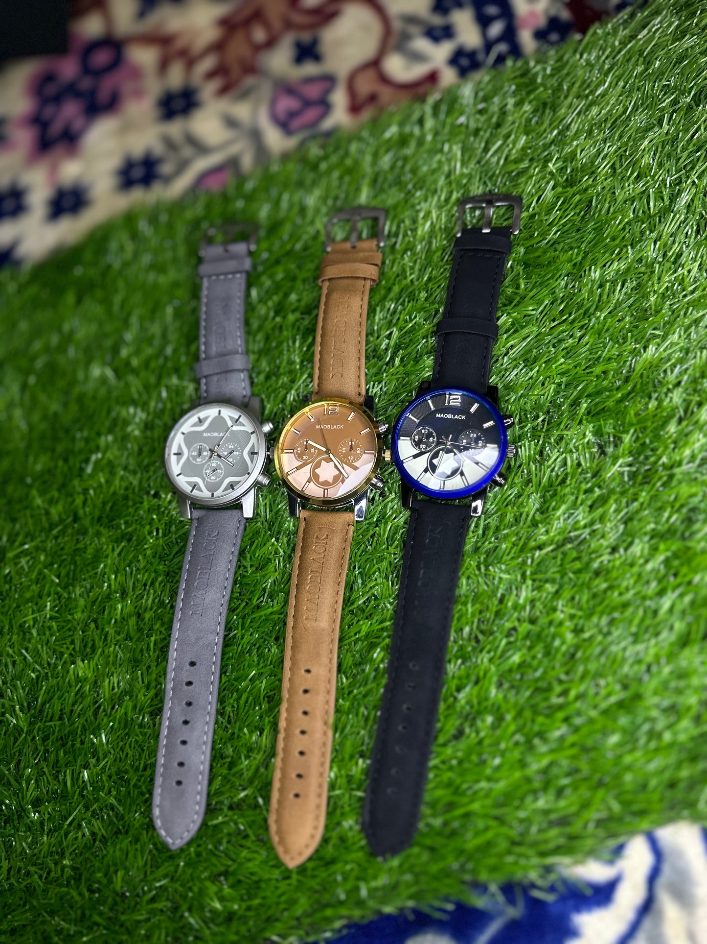 π°οΈ Mao Black Edition β Classic Analog Watch with Leather Strap