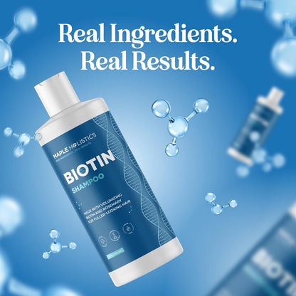 Biotin Shampoo for Thinning Hair - Volumizing, Sulfate-Free, 95% Natural